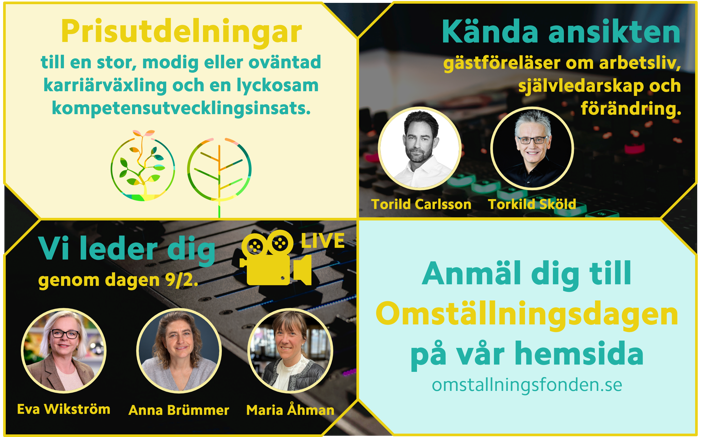 Omställningsdagen 9 februari poster